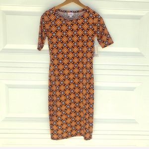 NWT LuLaRoe Casual Midi Orange Summer XXS